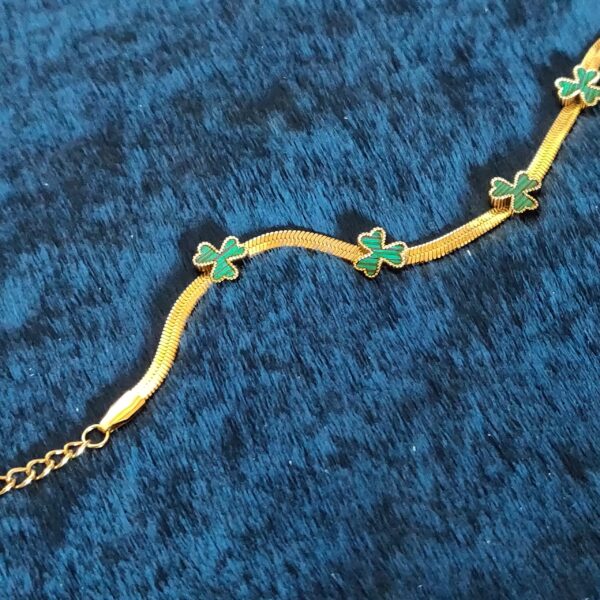 Chain And Leaves Bracelets.